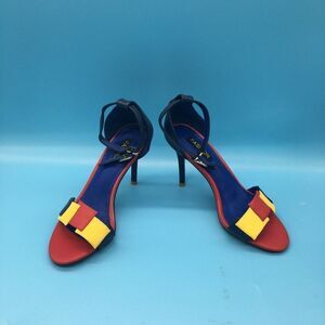 Multi-Color Comfy Open Toe Summer Sandal Ankle Strap Kitten Mid Heels Shoes